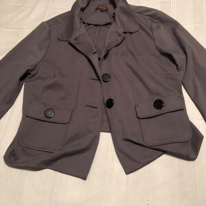 Jessica size 16 polyester shortie blazer like jacket, grey. Never worn